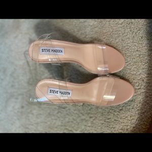 Clearer clear Steve Madden heels